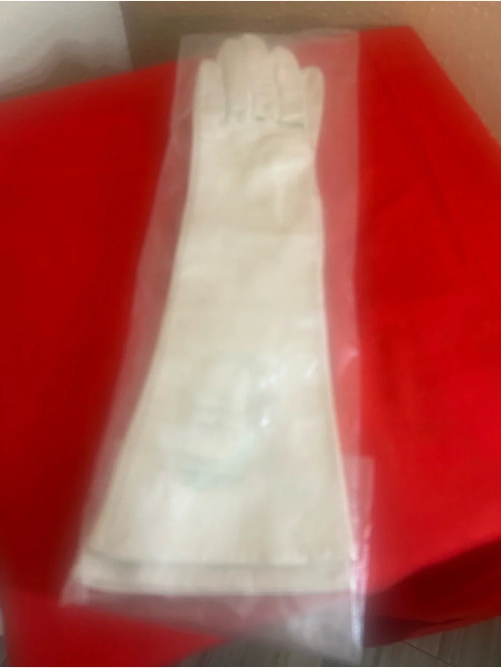 Vintage Cristian Dior Long Cream Evening Gloves for Women From 1950